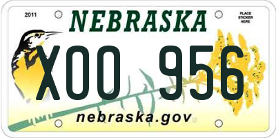 NE license plate XOO956