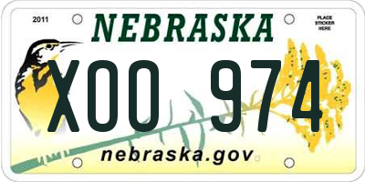 NE license plate XOO974