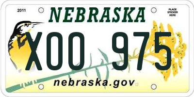 NE license plate XOO975