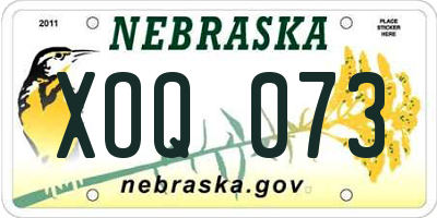 NE license plate XOQ073