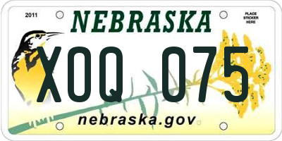 NE license plate XOQ075