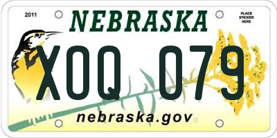 NE license plate XOQ079