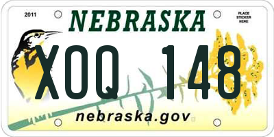 NE license plate XOQ148