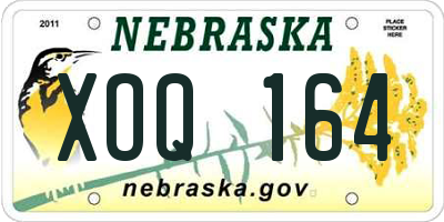 NE license plate XOQ164