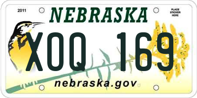 NE license plate XOQ169