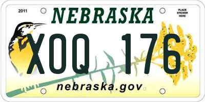 NE license plate XOQ176