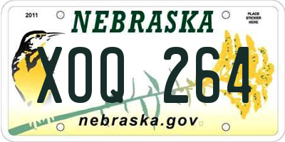NE license plate XOQ264