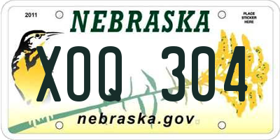NE license plate XOQ304