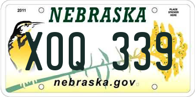 NE license plate XOQ339