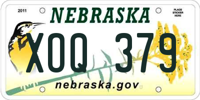 NE license plate XOQ379