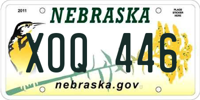 NE license plate XOQ446
