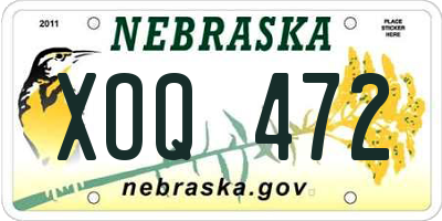 NE license plate XOQ472