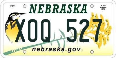 NE license plate XOQ527