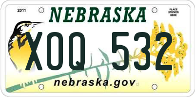NE license plate XOQ532