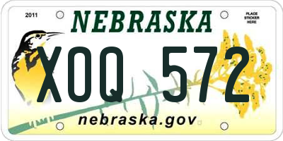 NE license plate XOQ572