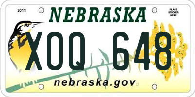 NE license plate XOQ648