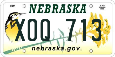 NE license plate XOQ713