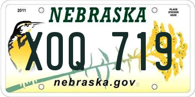 NE license plate XOQ719
