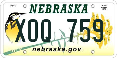 NE license plate XOQ759