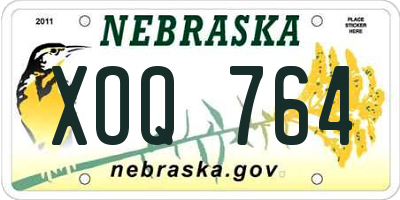 NE license plate XOQ764