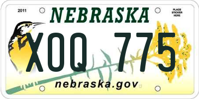 NE license plate XOQ775
