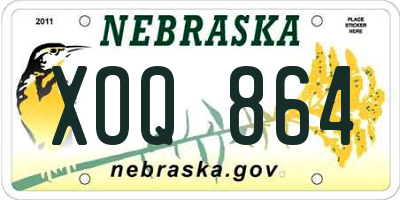 NE license plate XOQ864