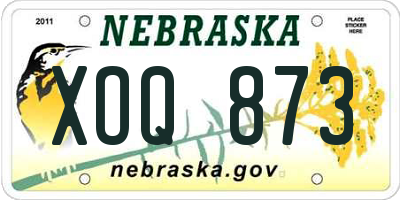 NE license plate XOQ873