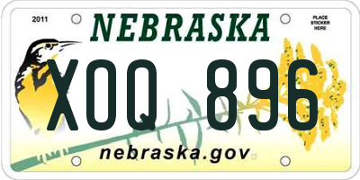 NE license plate XOQ896