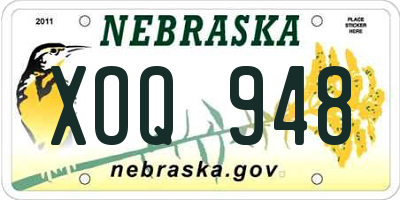 NE license plate XOQ948