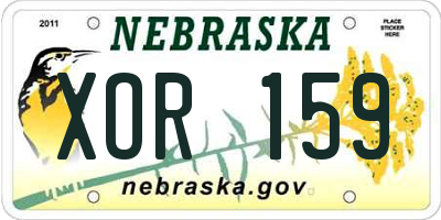 NE license plate XOR159