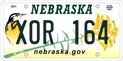 NE license plate XOR164