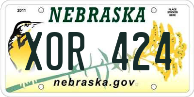NE license plate XOR424