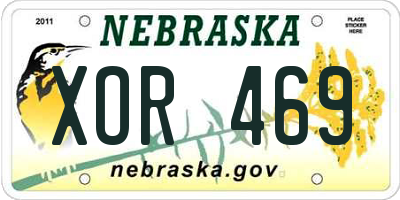 NE license plate XOR469