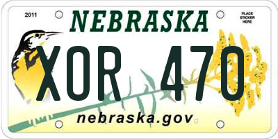 NE license plate XOR470