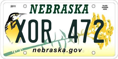 NE license plate XOR472