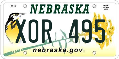 NE license plate XOR495