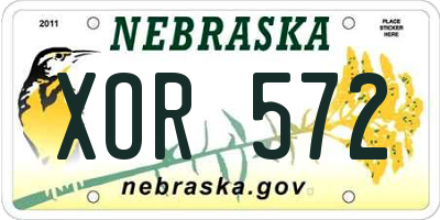 NE license plate XOR572