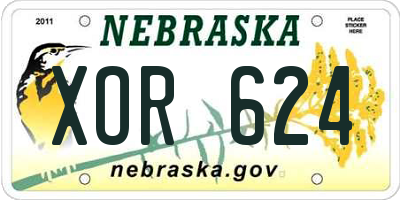 NE license plate XOR624