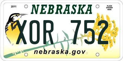 NE license plate XOR752