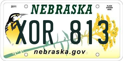 NE license plate XOR813