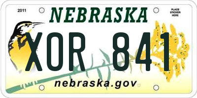 NE license plate XOR841
