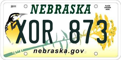 NE license plate XOR873