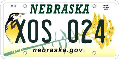 NE license plate XOS024