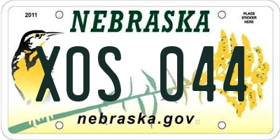 NE license plate XOS044
