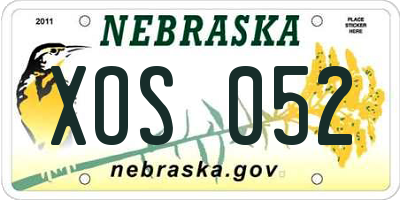 NE license plate XOS052