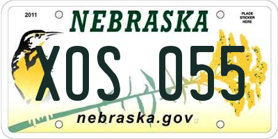NE license plate XOS055