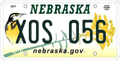 NE license plate XOS056