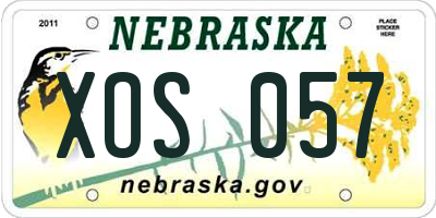 NE license plate XOS057