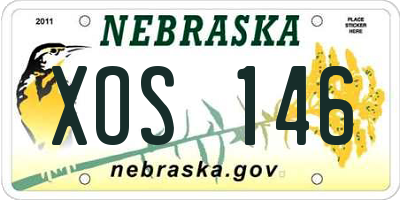 NE license plate XOS146