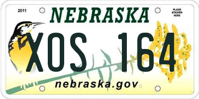 NE license plate XOS164
